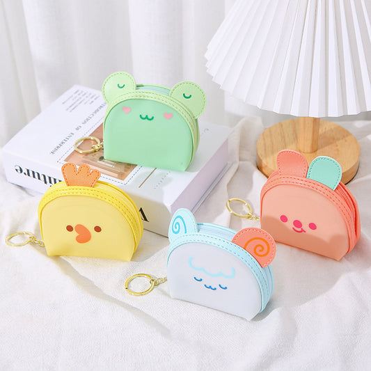 Cartoon jelly colored cute animal coin purse