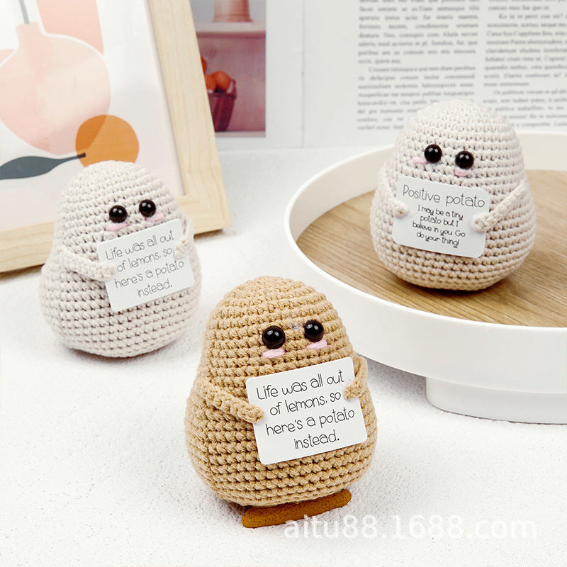 Potato emoticon package hand crocheted hanging buckle accessory