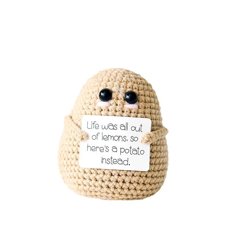 Potato emoticon package hand crocheted hanging buckle accessory