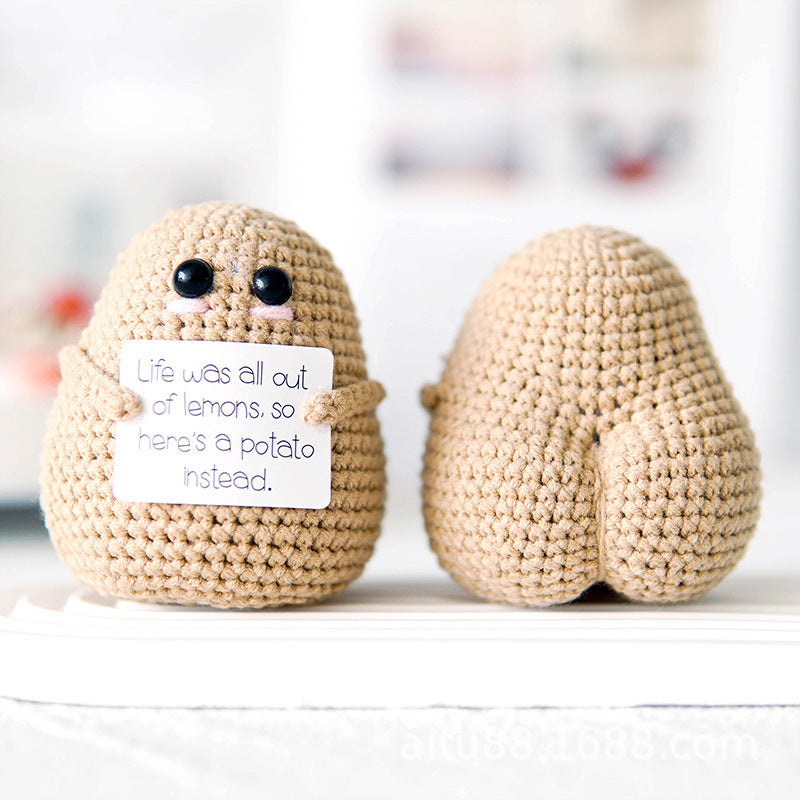 Potato emoticon package hand crocheted hanging buckle accessory