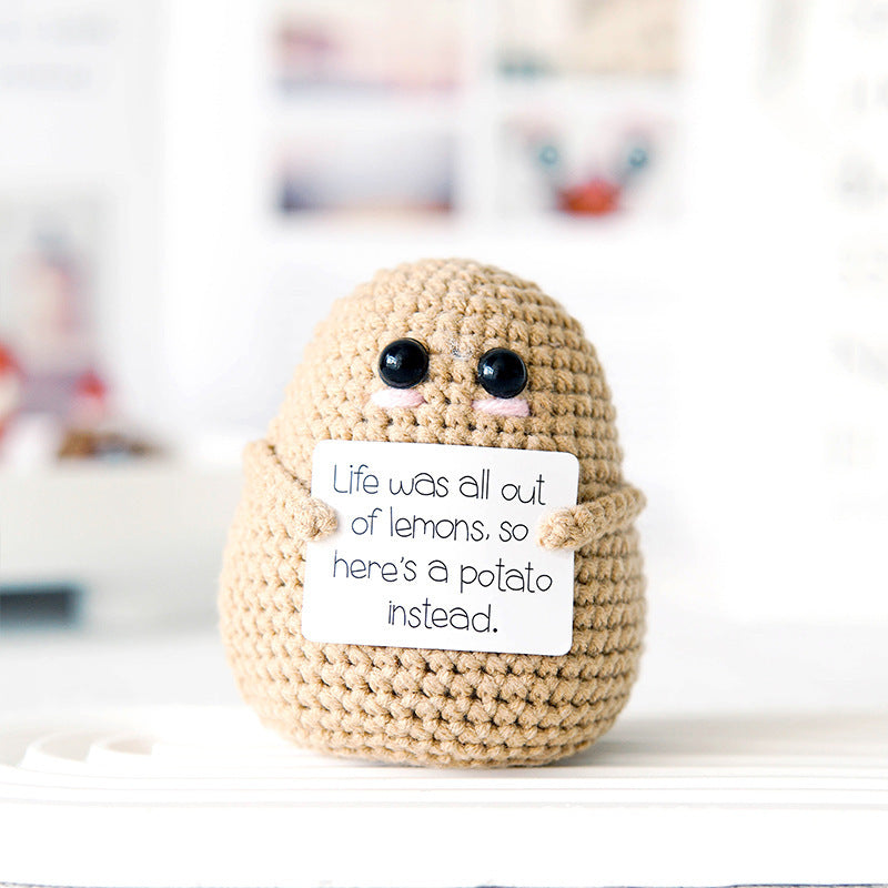 Potato emoticon package hand crocheted hanging buckle accessory