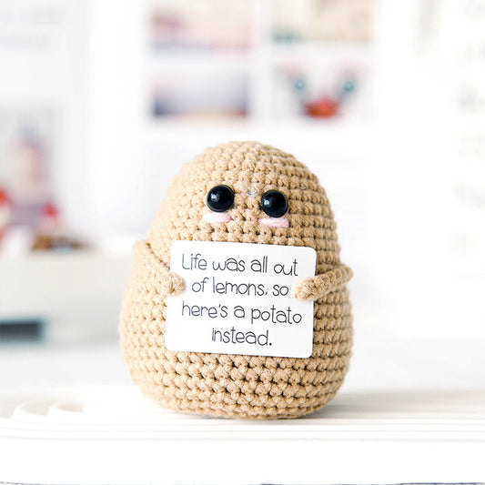 Potato emoticon package hand crocheted hanging buckle accessory