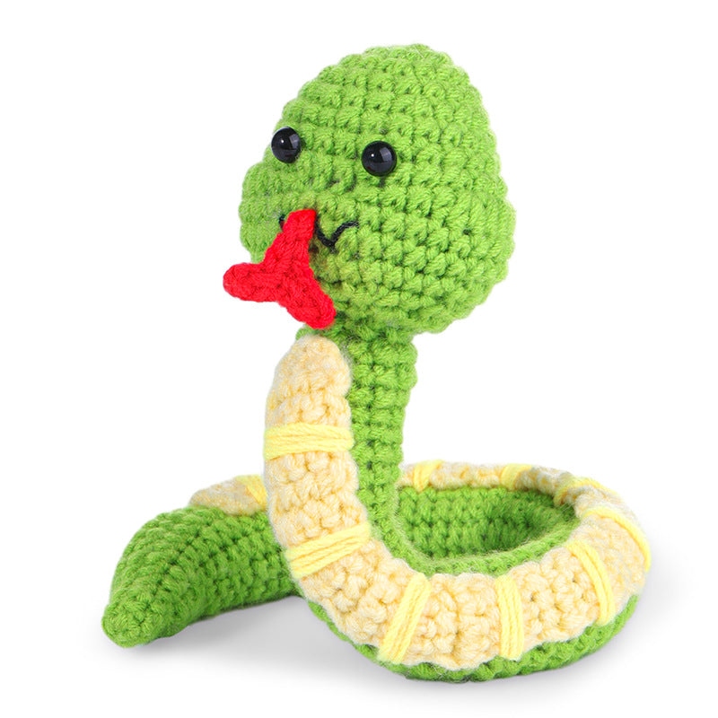 Crochet Kit with Easy Peasy Yarn - Green Litter Snake