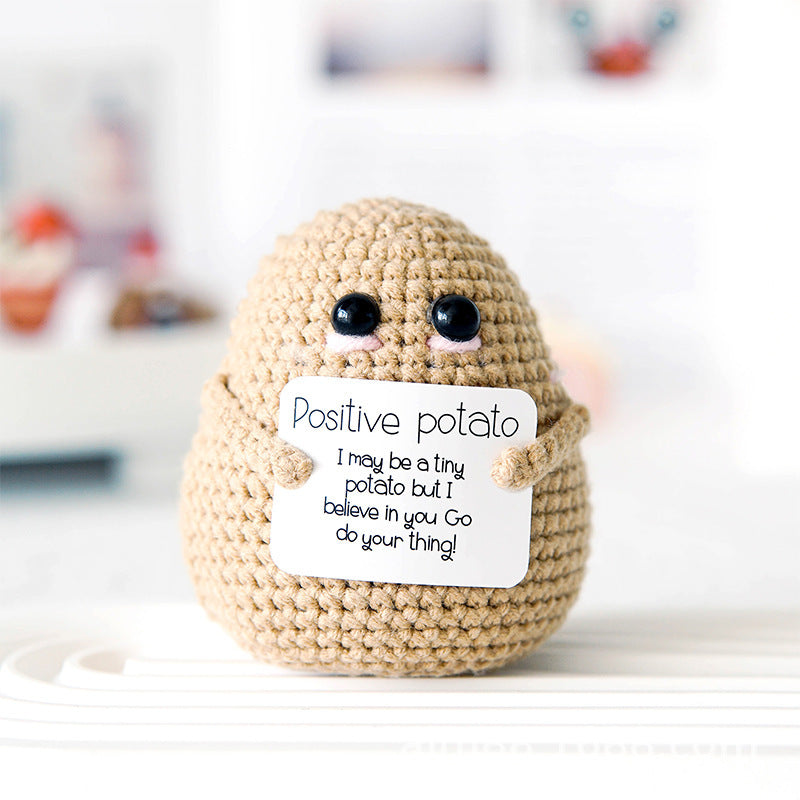 Potato emoticon package hand crocheted hanging buckle accessory